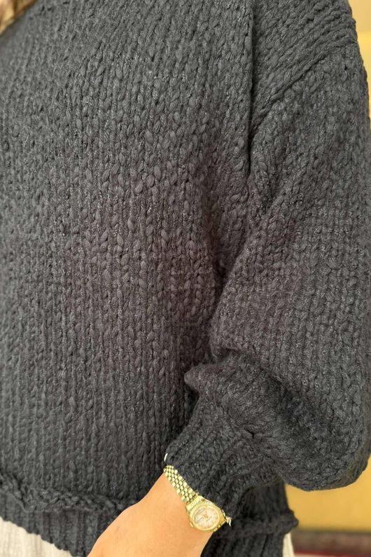 Laundry B Cuddle Club Chill Knit Black